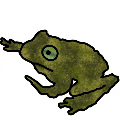 a mossy frog.